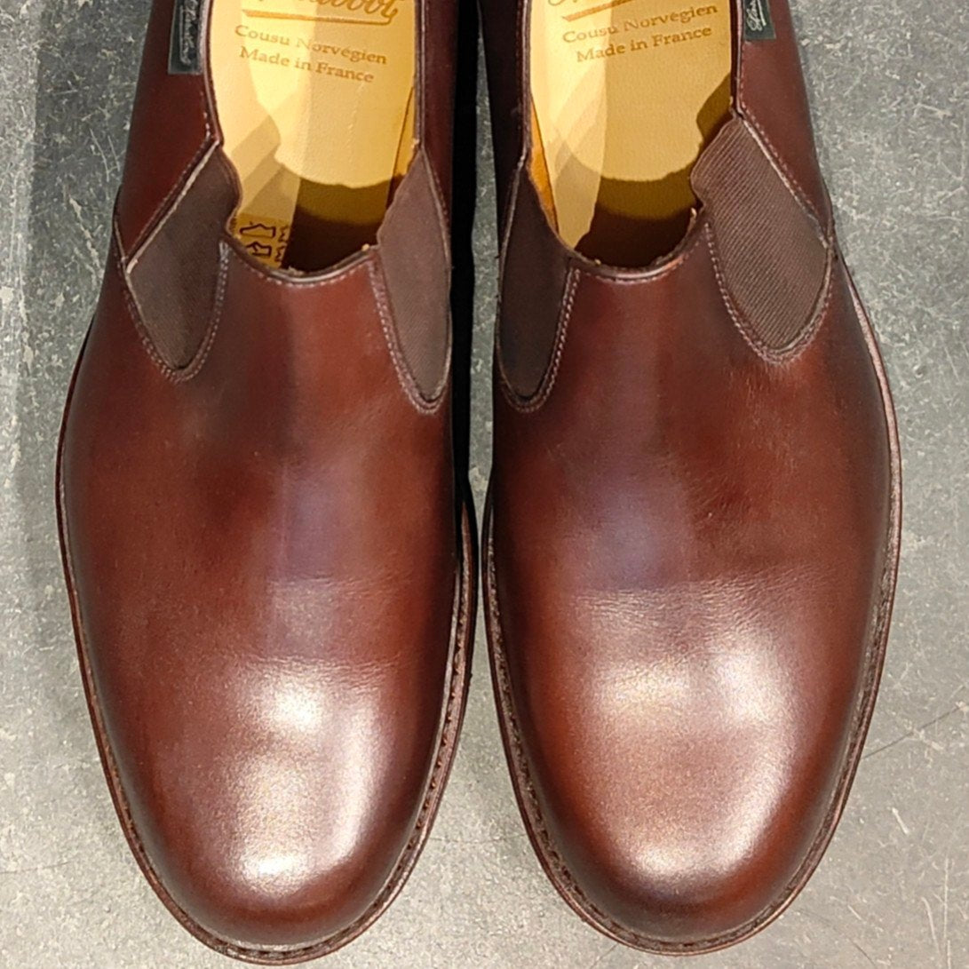 新品未使用【Paraboot】パラブーツ フォトン サイドゴアスリッポン リスレザー カフェ サイズ UK8.5 参考定価￥90,200-