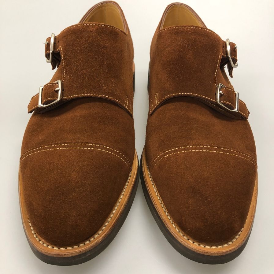 【JOHN LOBB】ジョンロブ レザーシューズ ダブルモンク ウィリアム スエード ブラウン メンズ サイズUK7E 9795ラスト William