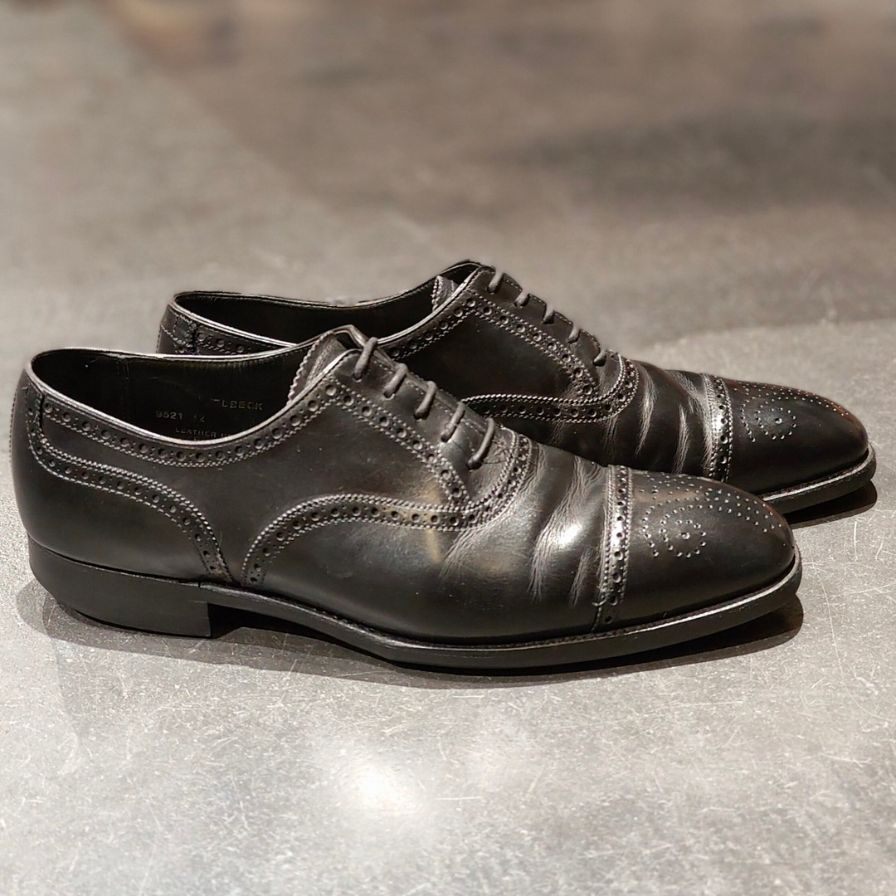 CROCKETT&JONES】クロケット&ジョーンズ ウェルベック セミブローグ カーフ ブラック サイズ UK6D 337ラスト – LASTLAB