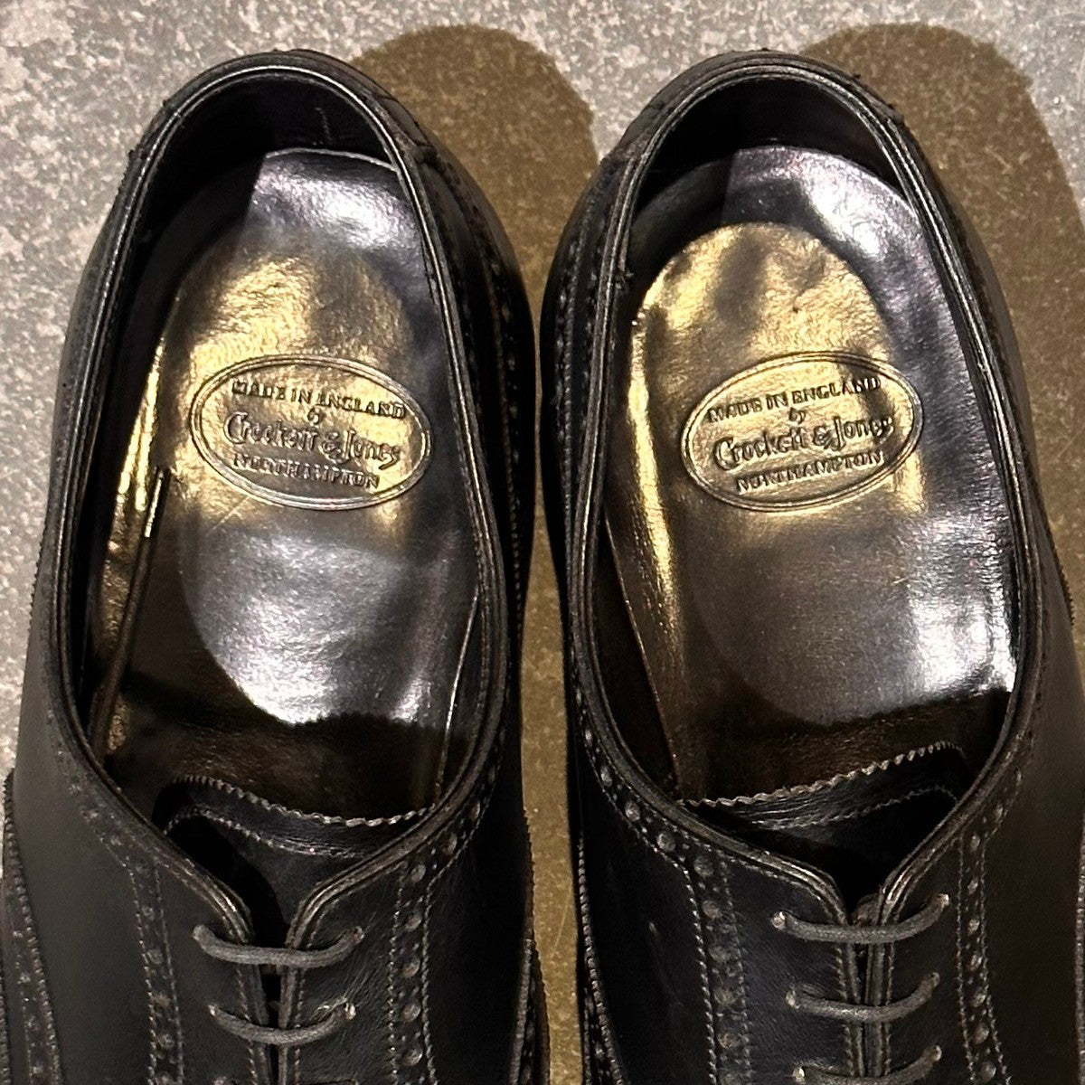 【Crockett&Jones】クロケット&ジョーンズ クリフォード ウイングチップ カーフ ブラック サイズUK8E 337ラスト