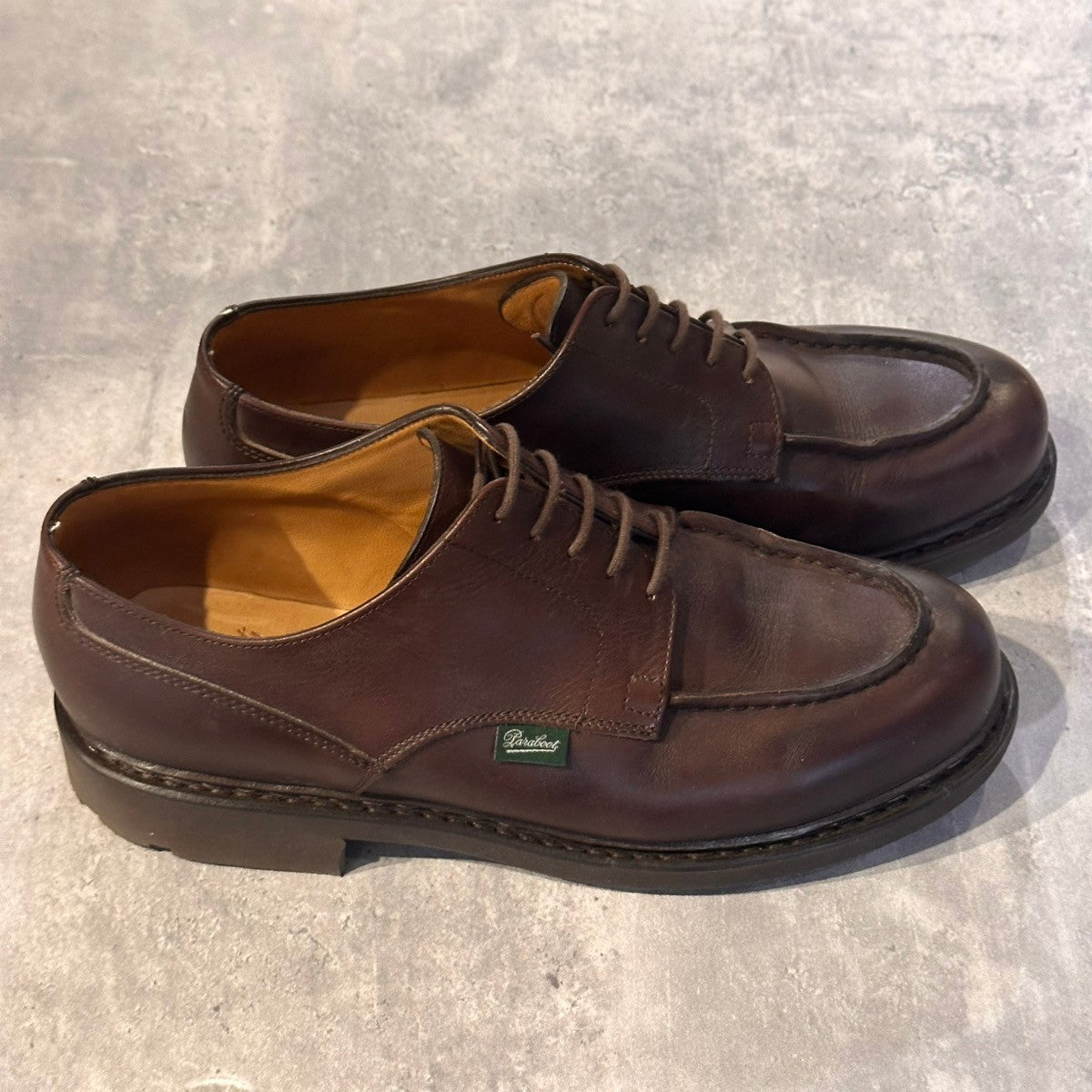 美品【Paraboot】パラブーツ シャンボ―ド Uチップ カーフ ブラウン サイズUK8.5