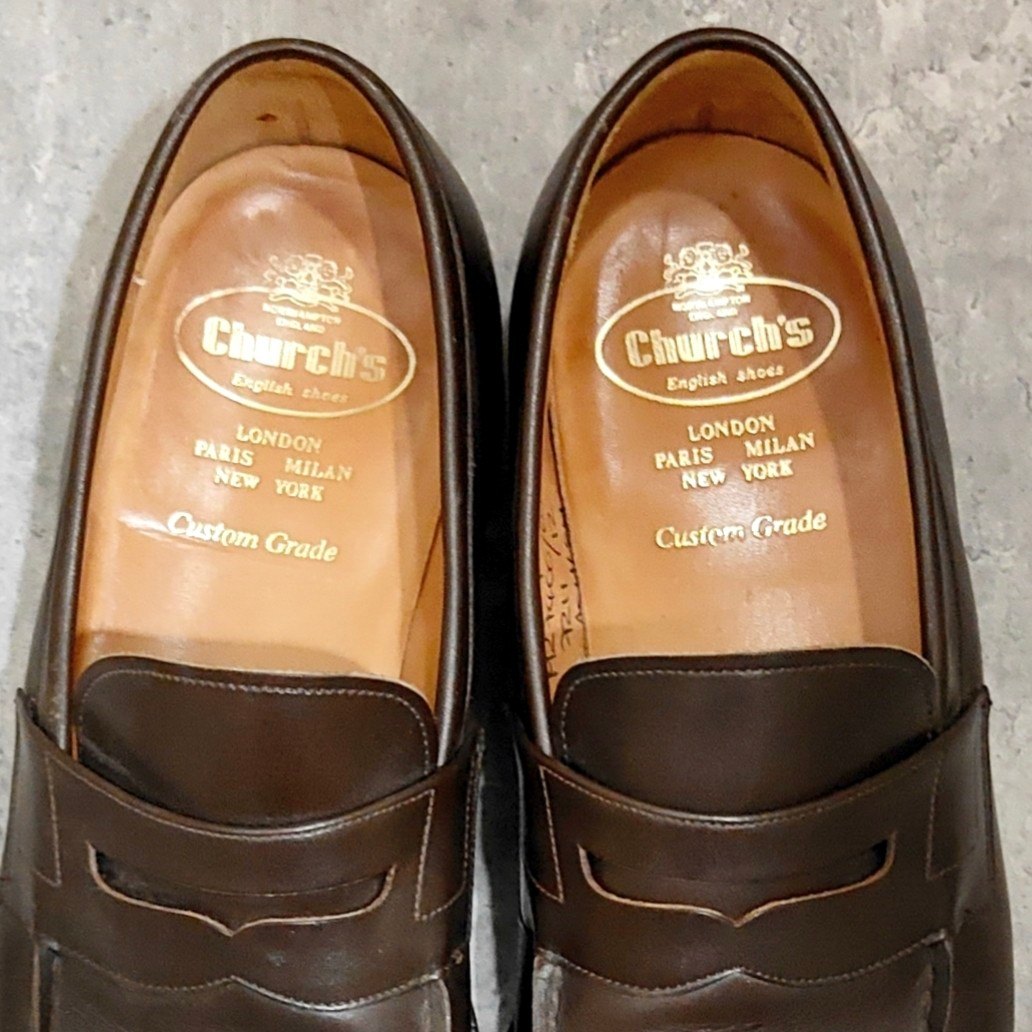 【Church's】チャーチ アシュリー コインローファー カーフ ブラウン サイズUK85F 101ラスト