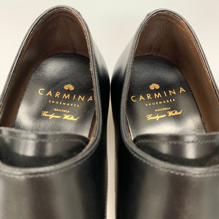 CARMINA メンズビジネスシューズ　27cm 新品未使用 CARMINA】カルミナ 80544 ビジネスシューズ ボックスカーフ ブラック
