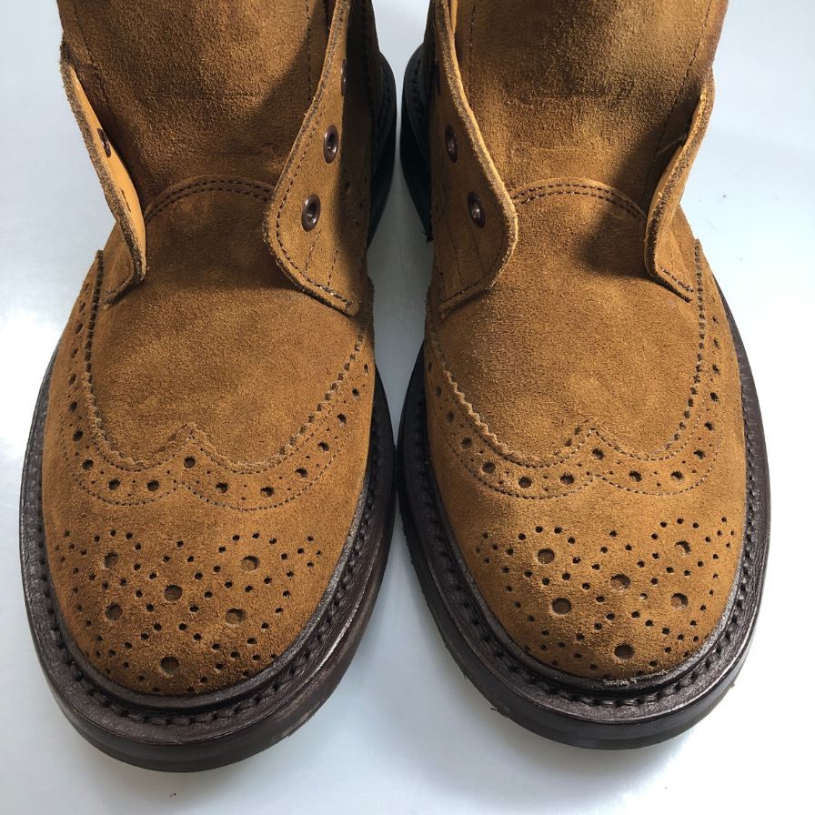 【Tricker’ｓ】トリッカーズ M2508 ウィングチップ スウェード カントリーブーツ メンズ サイズ 7.5 ブラウン