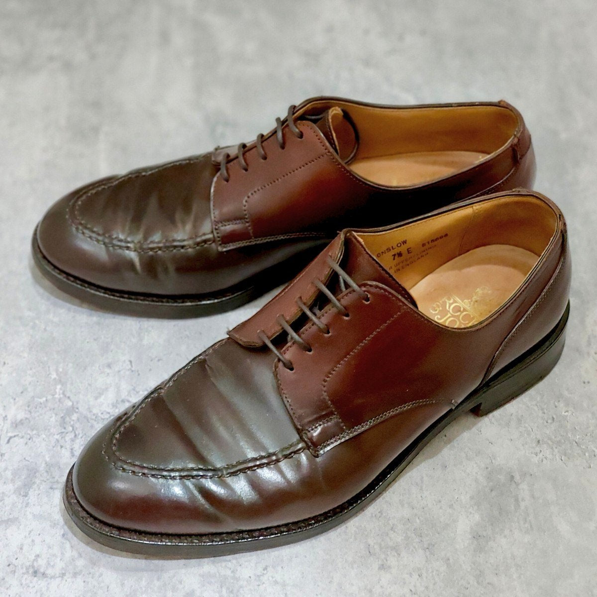 【Crockett&Jones】クロケット&ジョーンズ オンスロー Uチップ コードバン バーガンディ サイズUK7.5E
