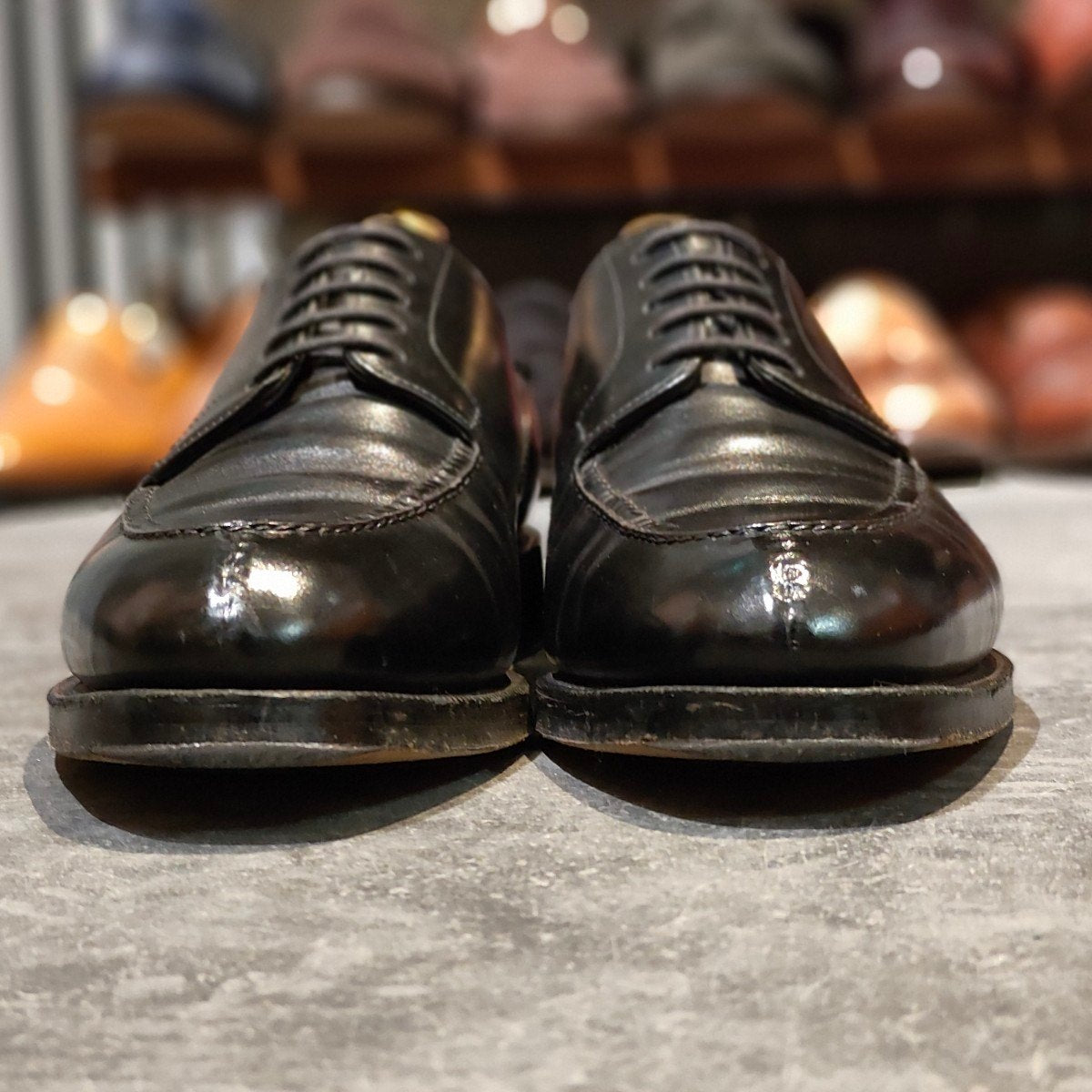 美品 【EDWARD GREEN】エドワードグリーン ドーバー Uチップ カーフ ブラック サイズUK7E 32ラスト 参考定価￥324,500-