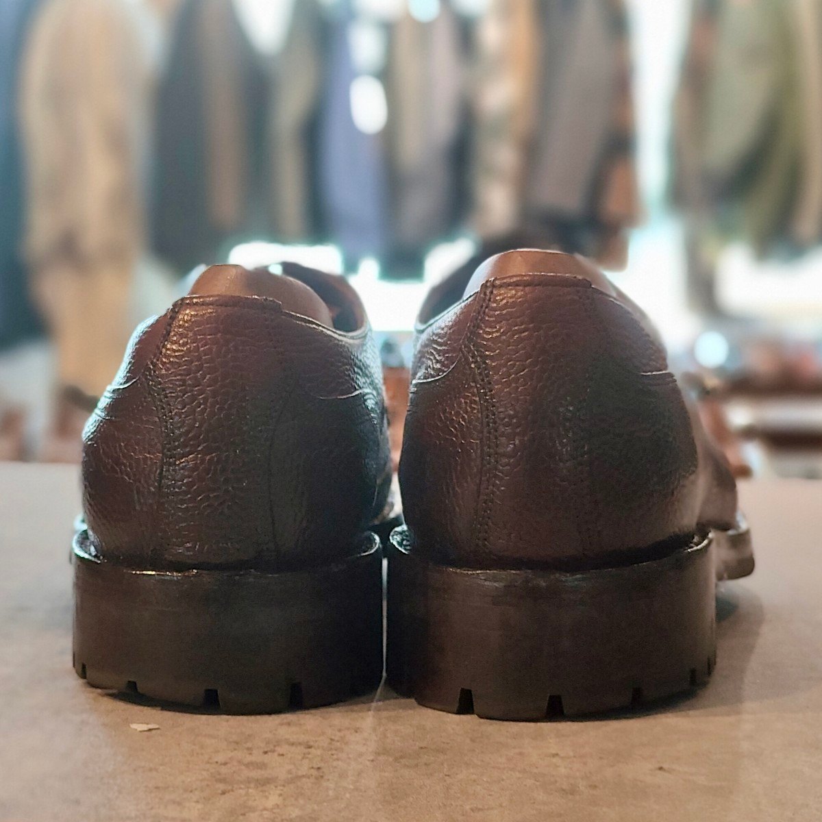 使用数回【JOSEPH CHEANEY】ジョセフチーニー ケンゴン2 キャップトゥダービー グレインレザー バーガンディ サイズUK8 4436ラスト参考定価￥99,000-