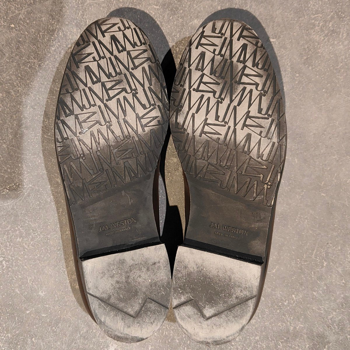 極美品 希少【J.M.WESTON】ジェイエムウエストン 180 シグニチャーローファー ボックスカーフ テールドンブル サイズ UK6D 41ラスト 参考定価￥156,200-