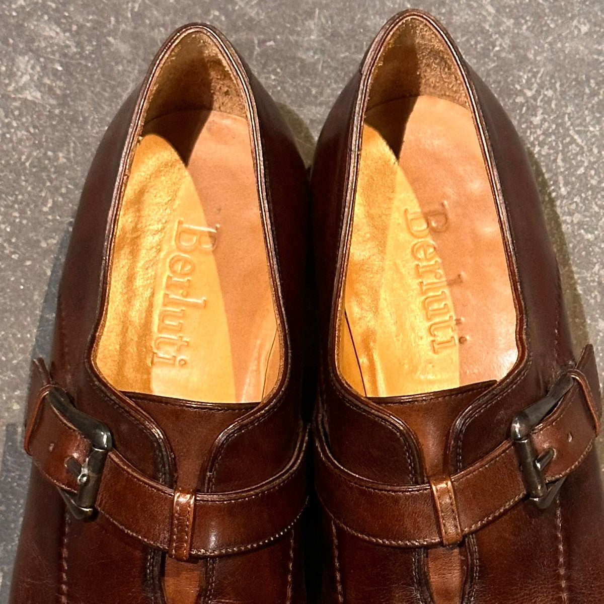 BERLUTI】ベルルッティ シングルモンク カーフ ブラウン サイズUK6.5