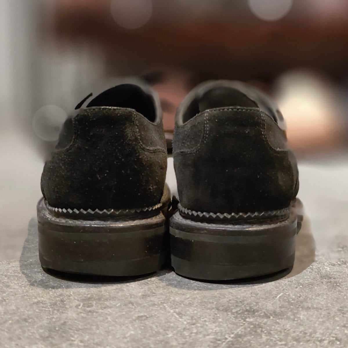 極美品 【J.M.WESTON】ジェイエムウエストン ユージーンゴルフ Uチップ スエード ブラック サイズ UK7 1Gラスト