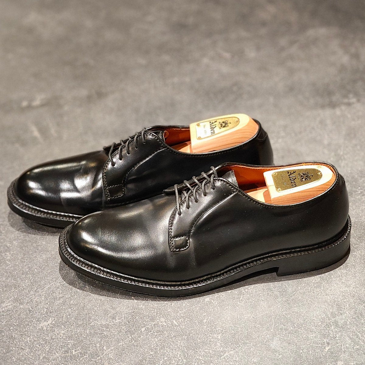 使用数回【ALDEN】オールデン 9901 プレーントゥ コードバン ブラック サイズ US9D バリーラスト 参考定価￥220,000-