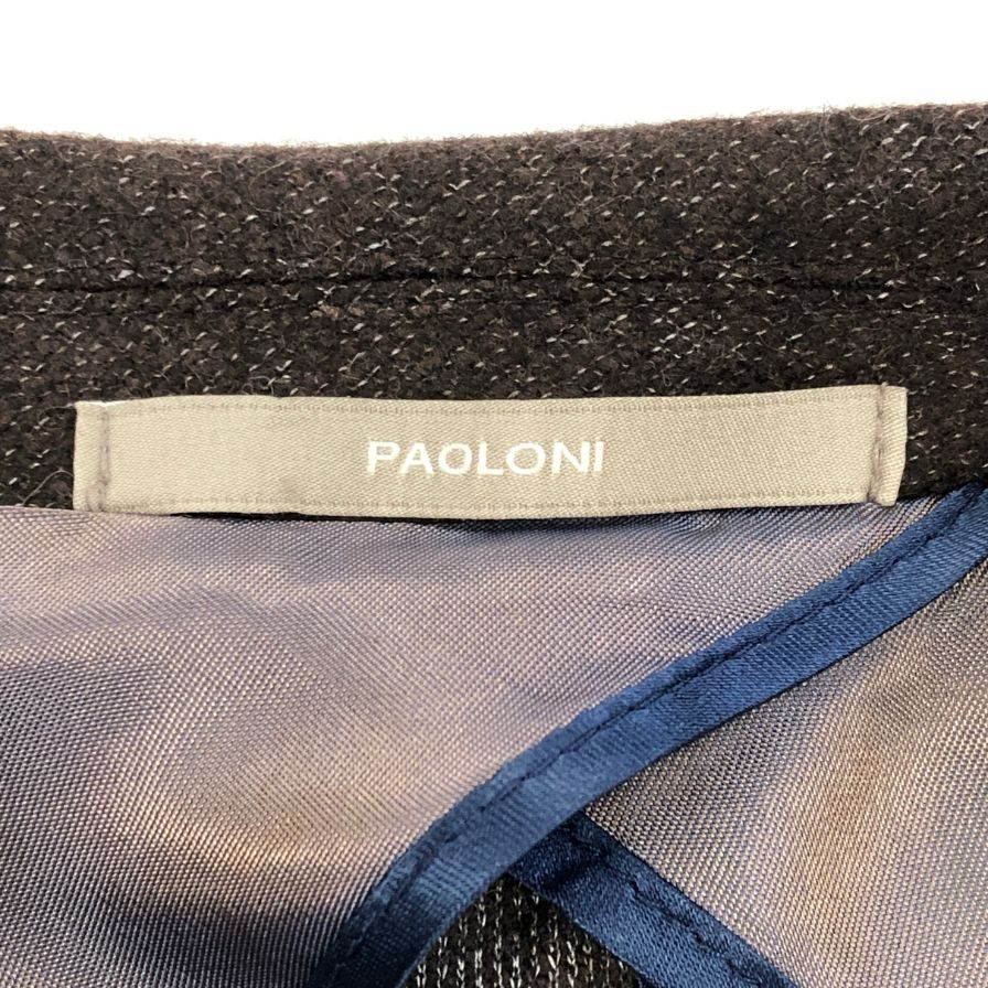 【PAOLONI】パオローニ ジャケット 2811G907 ウール混 チャコール 48サイズ