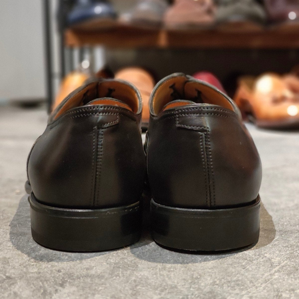 希少【HERMES】エルメス ジョンロブ製 ヘクター HECTOR フルブローグ カーフ ブラック サイズ41.5