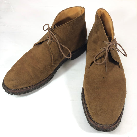 【Crockett&Jones】クロケット＆ジョーンズ チャッカブーツ グレンコー スエード ブラウン メンズ サイズUK8E