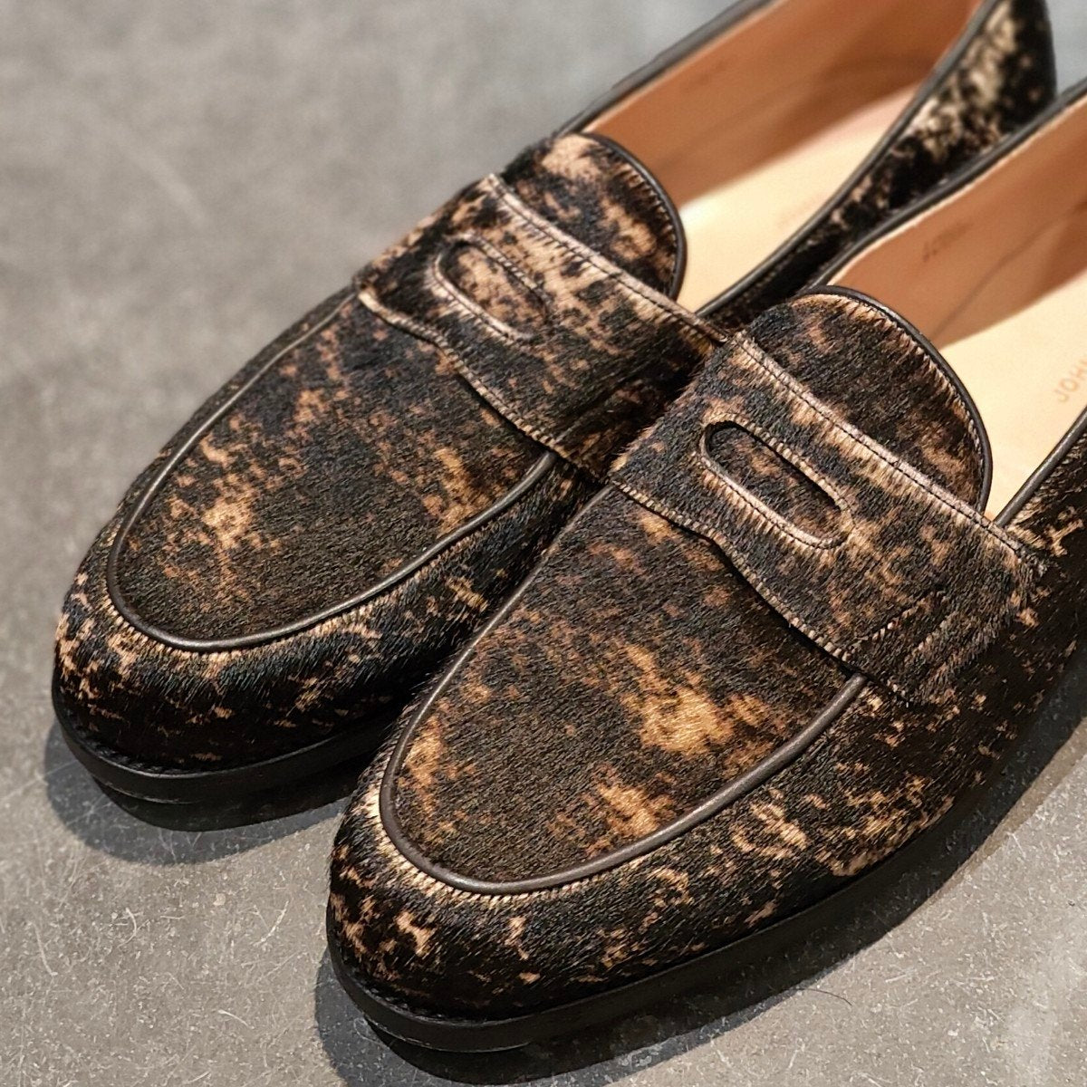 希少 使用数回 【JOHN LOBB】ジョンロブ ロペス ローファー ブリストルハイド ハラコ サバンナ サイズ UK8E 4395ラスト 参考定価￥269,500-