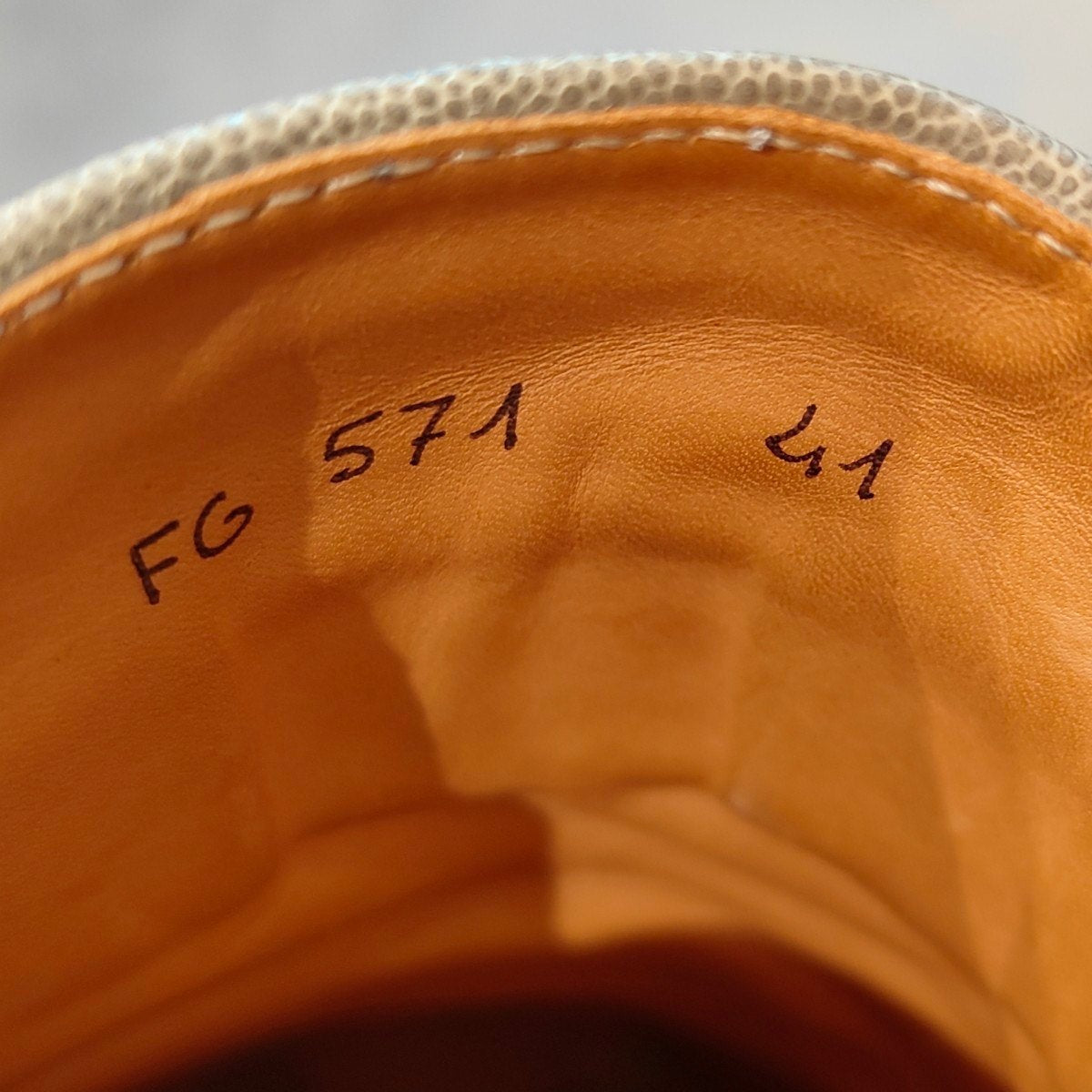 希少 試着程度【F.lli Giacometti】フラテッリ ジャコメッティ FG571 サボ サンダル エレファント グレー サイズ 41