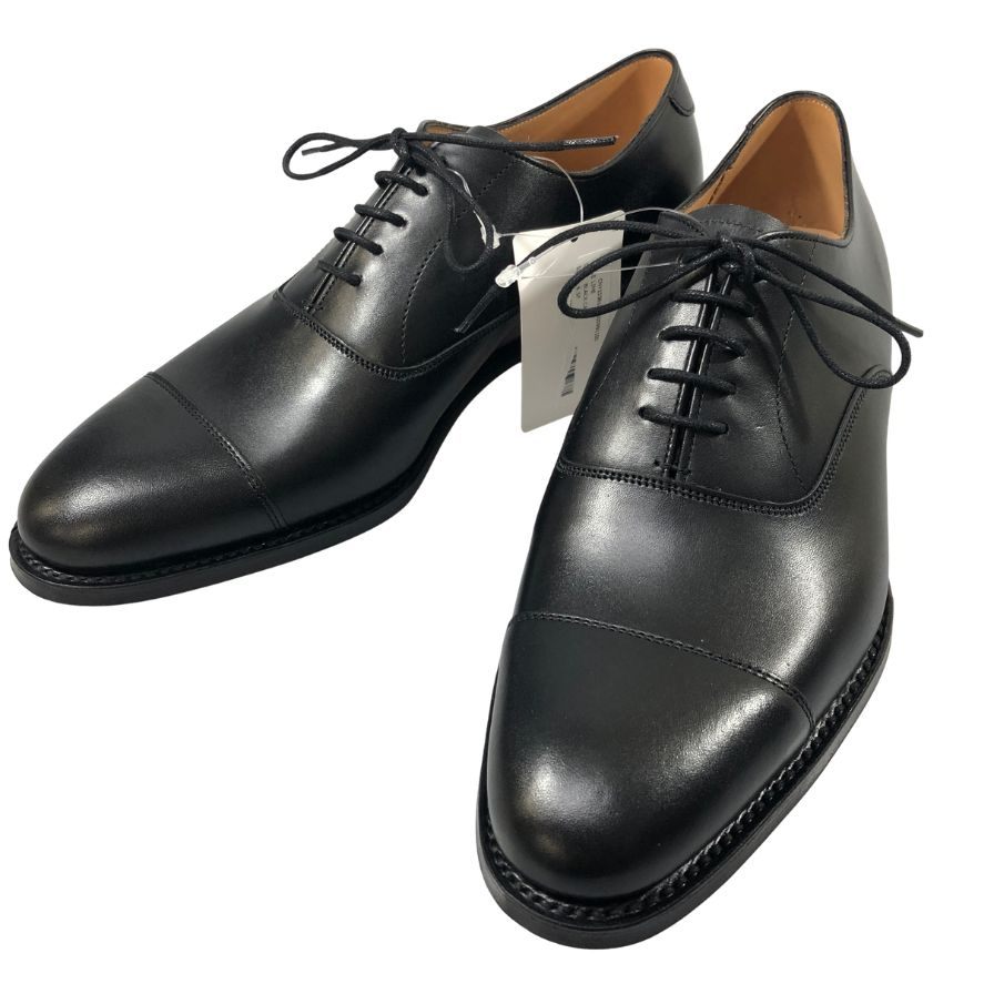【JOSEPH CHEANEY】ジョセフチーニー レザーシューズ ライム ストレートチップ カーフ ブラック サイズUK6.5 LIME