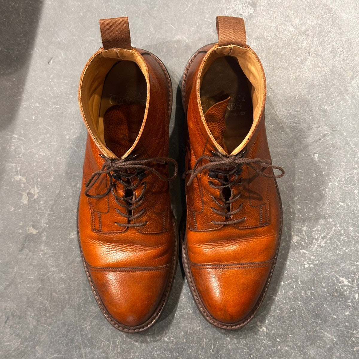 【CROCKETT&JONES】クロケット&ジョーンズ コニストン SUBS カントリーブーツ グレインレザー ブラウン サイズUK7E 8637ラスト