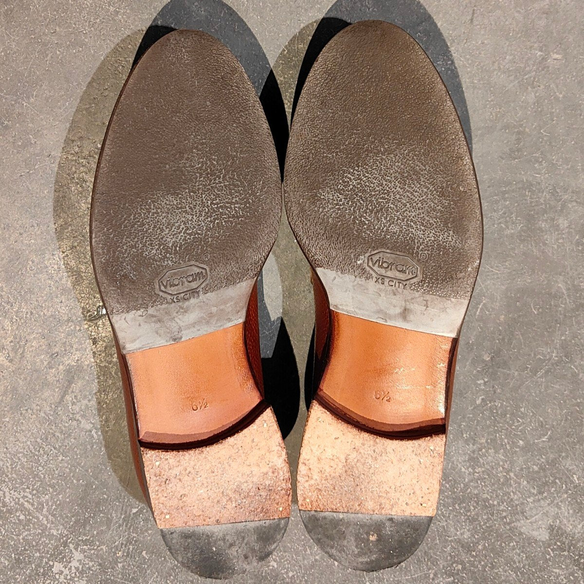 使用数回【ORIENTAL】オリエンタル 500 ALBERS NST レインレザースエードコンビ ブラウングレー サイズ US6.5