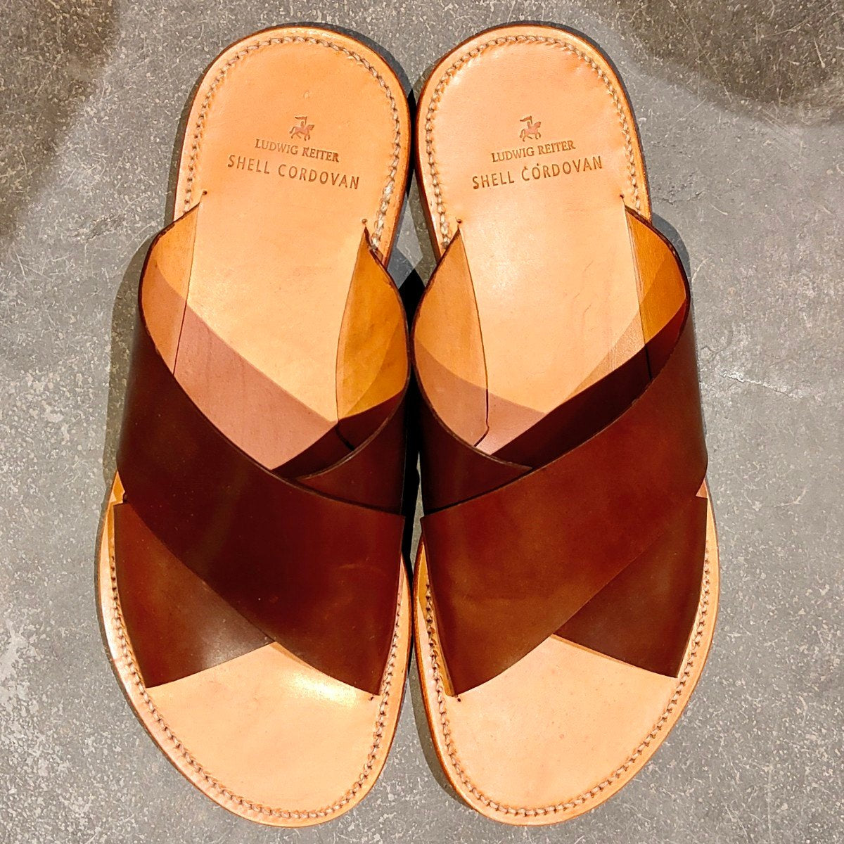 使用数回【LUDWIG REITER】ルーディックライター サンダル 1137 ホーウィン コードバン ブラウン サイズ40