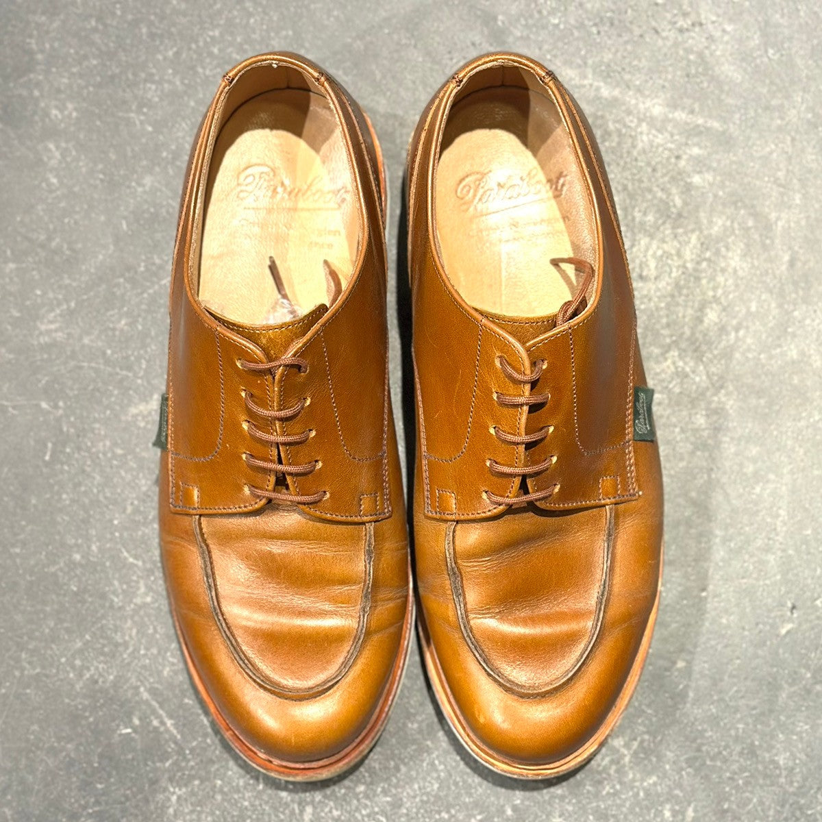 【Paraboot】パラブーツ シャンボード Uチップ 白ソール カーフ ブラウン サイズUK7F