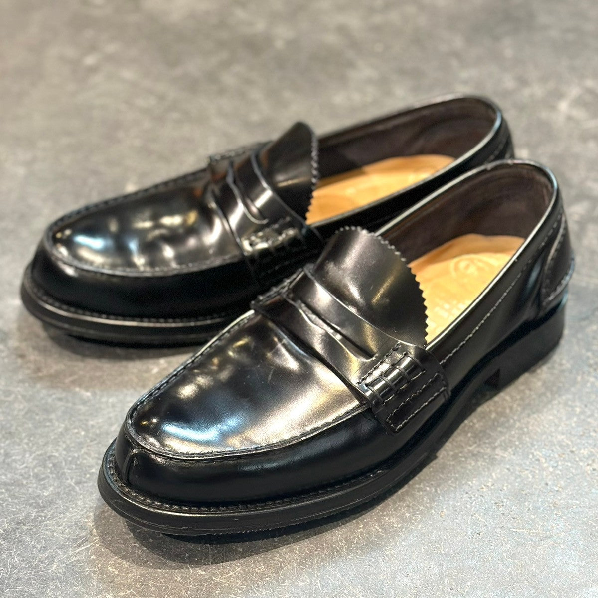 極美品【Church's】チャーチ タンブリッジ 5都市 アンラインド ポリッシュドバインダーカーフ ブラック サイズUK55G 126ラスト