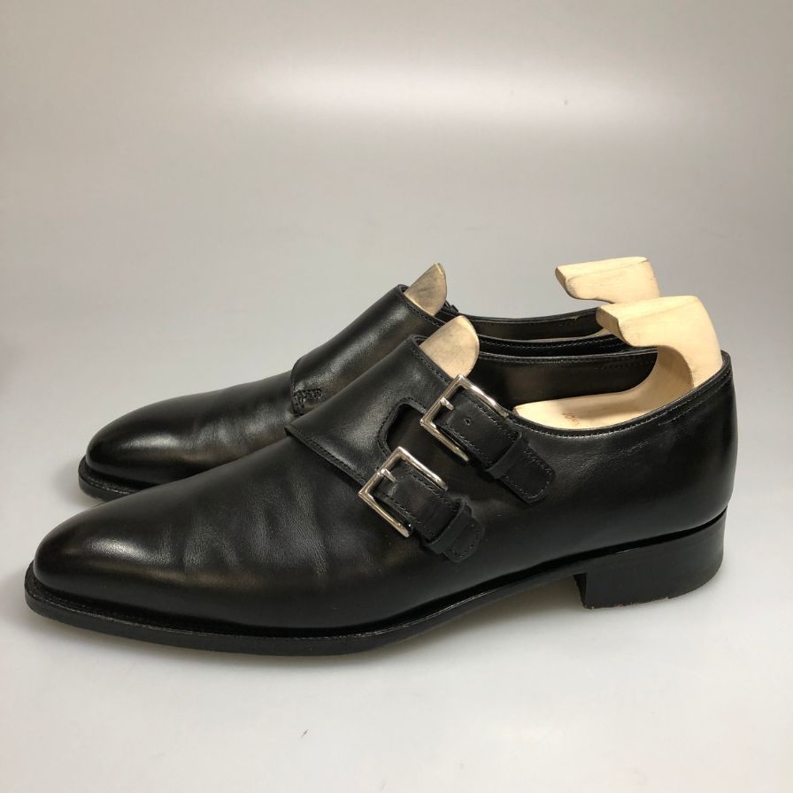 【JOHNLOBB】ジョンロブ チャペル ダブルモンク レザーシューズ カーフ ブラック 6E