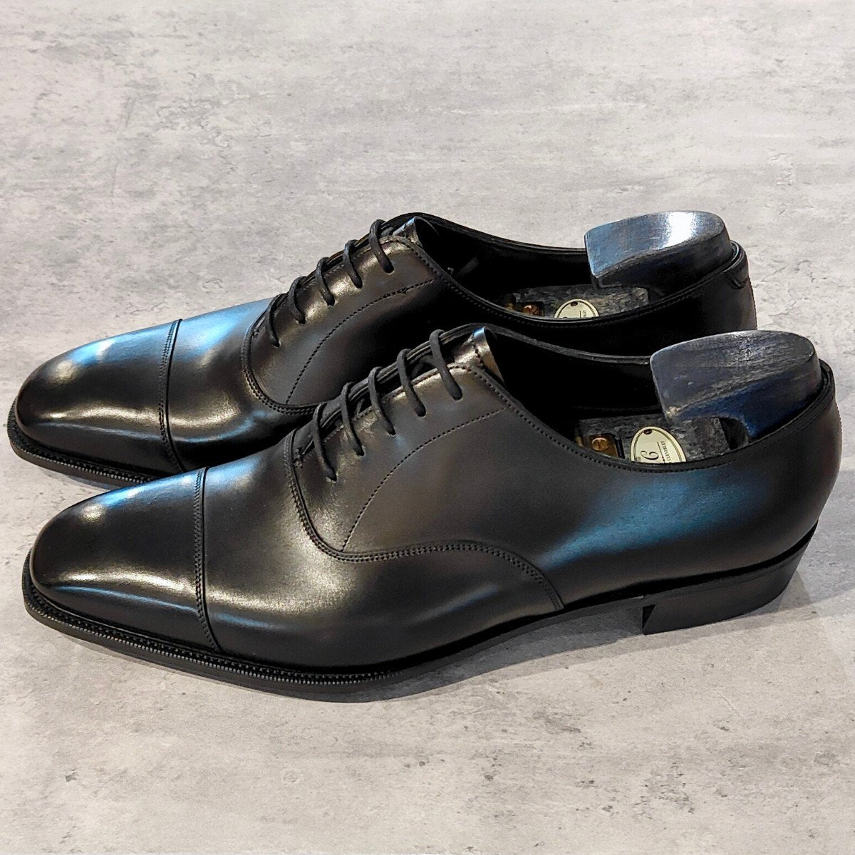 未使用品【ANTHONY CLEVERLEY】アンソニークレバリー BODIE ストレートチップ カーフ ブラック サイズUK8E