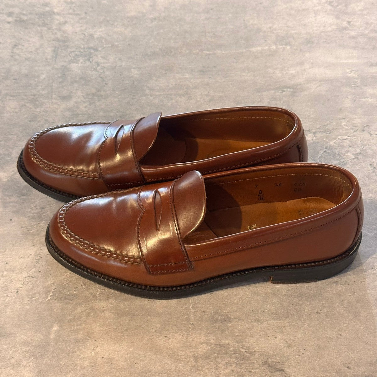 希少 美品【ALDEN】オールデン サンフランシスコ 010 ペニーローファー ウイスキーコードバン ブラウン サイズUS7D