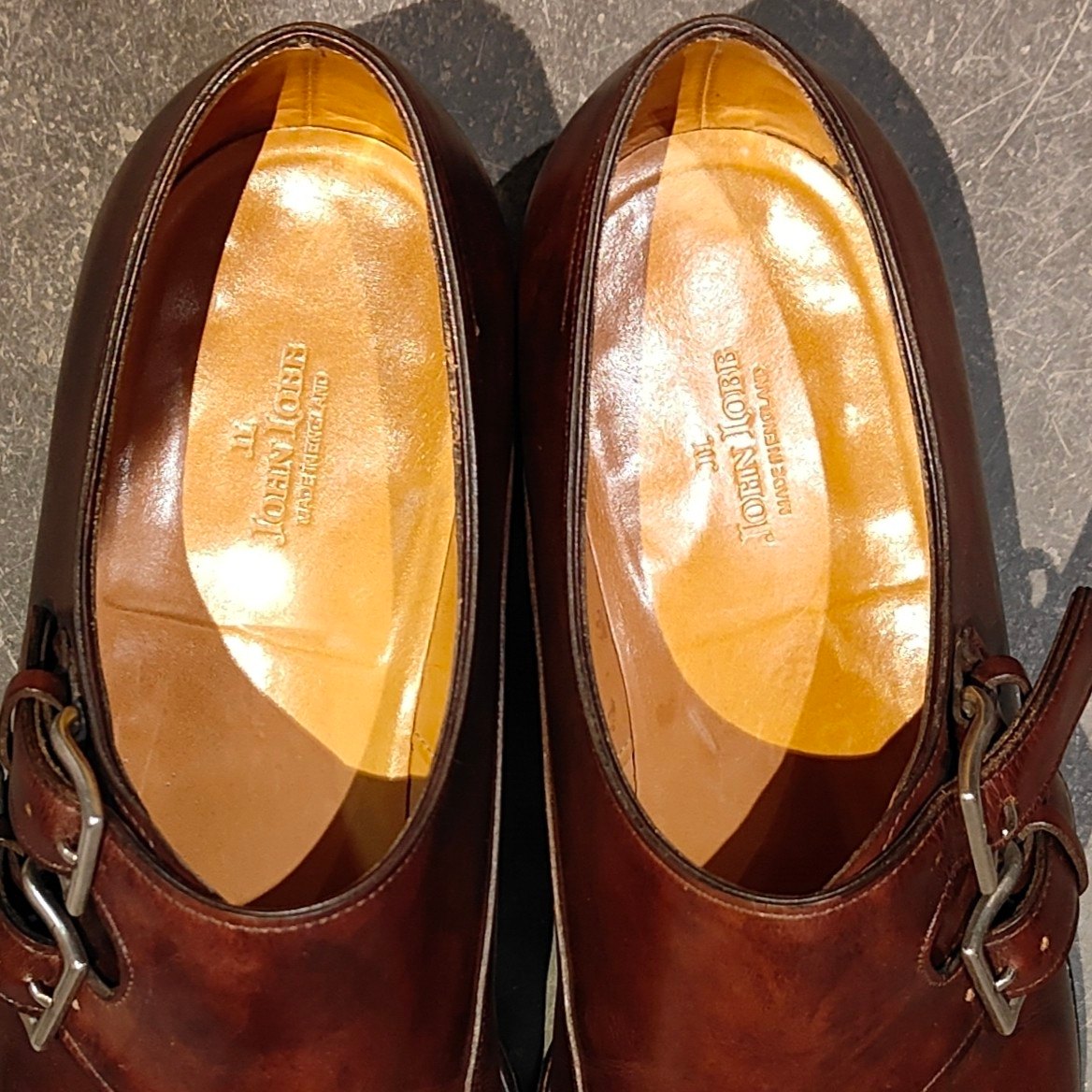 美品【JOHN LOBB】ジョンロブ チャペル ダブルモンク ミュージアムカーフ ダークブラウン サイズUK6.5E 8000ラスト