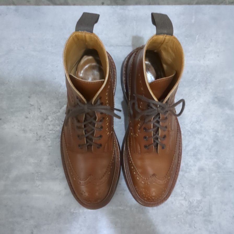 【Tricker's】トリッカーズ M2508 カントリーブーツ カーフ メンズ サイズUK7.5 ブラウン