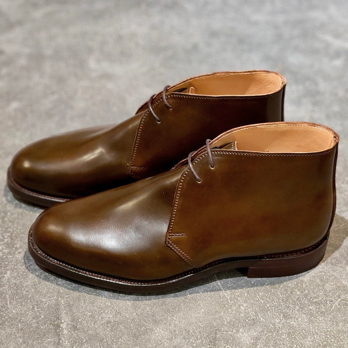 希少 新品未使用【CROCKETT&JONES】クロケット&ジョーンズ チャートシー チャッカブーツ コードバン ダークブラウン サイズUK7E 224ラスト