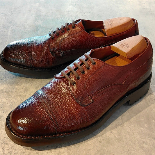 使用数回【JOSEPH CHEANEY】ジョセフチーニー ケンゴン2 キャップトゥダービー グレインレザー バーガンディ サイズUK8 4436ラスト参考定価￥99,000-