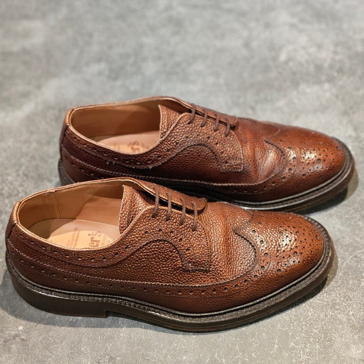美品【Tricker's】トリッカーズ M5164 ロングウイングチップ ブラウン