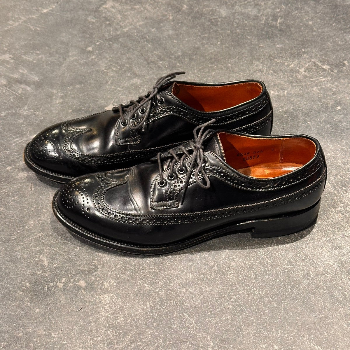 【ALDEN】オールデン 58853 ユナイテッドアローズ別注 58853 LWB フルブローグ コードバン ブラック サイズUS7D モディファイドラスト