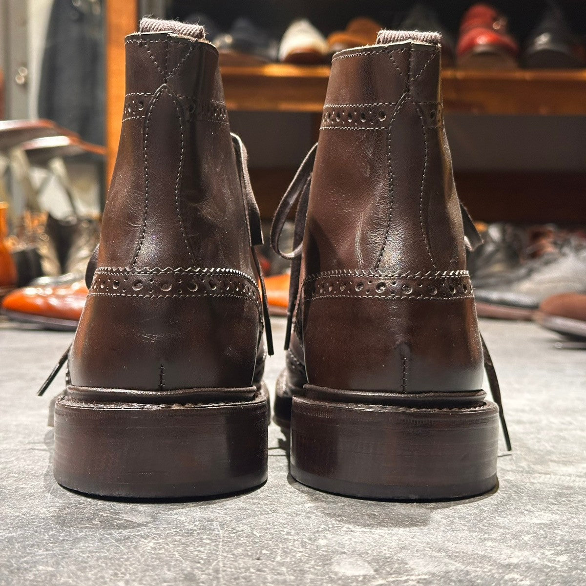 試着程度【Tricker’s】トリッカーズ カントリーブーツ S63415 ストウ エスプレッソ カーフ サイズUK7