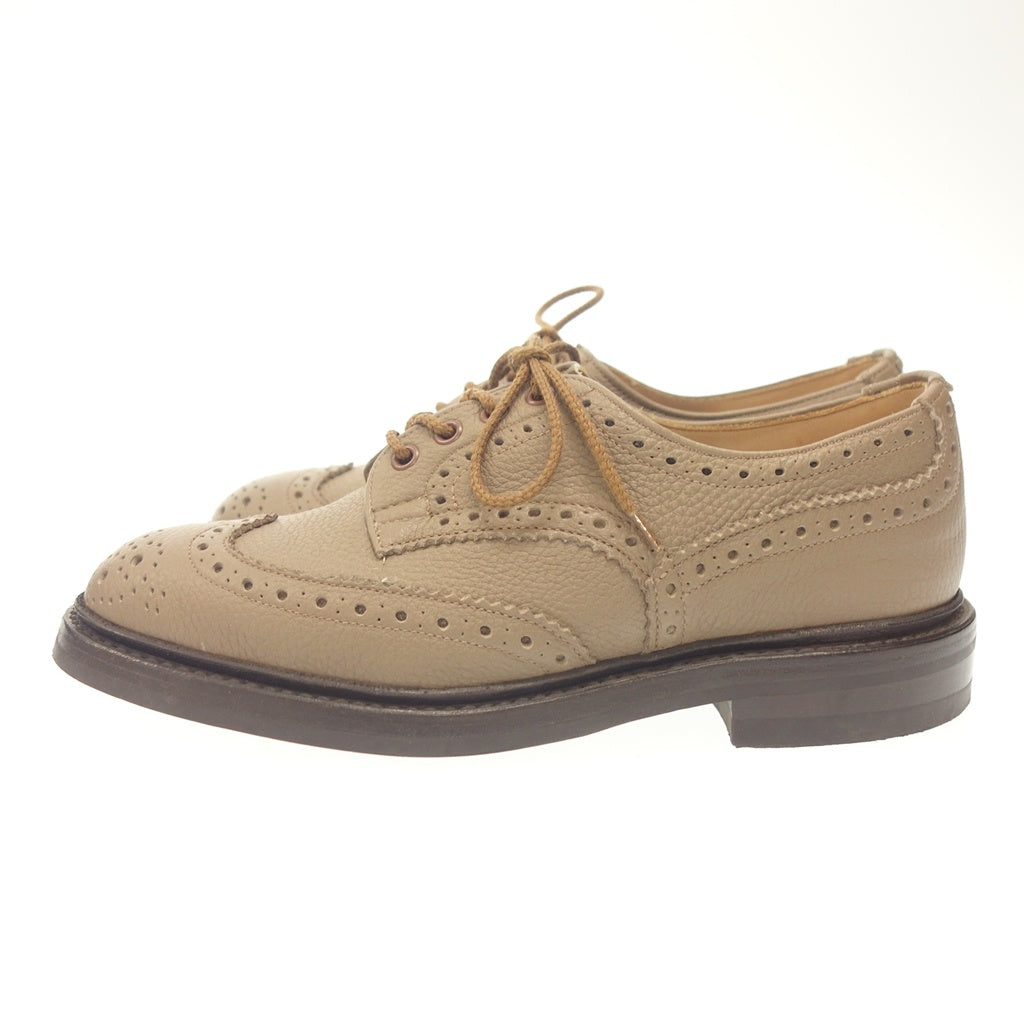 【Tricker’s】トリッカーズ バートン 5633 フルブローグ カーフ ベージュ UK6.5 BOURTON