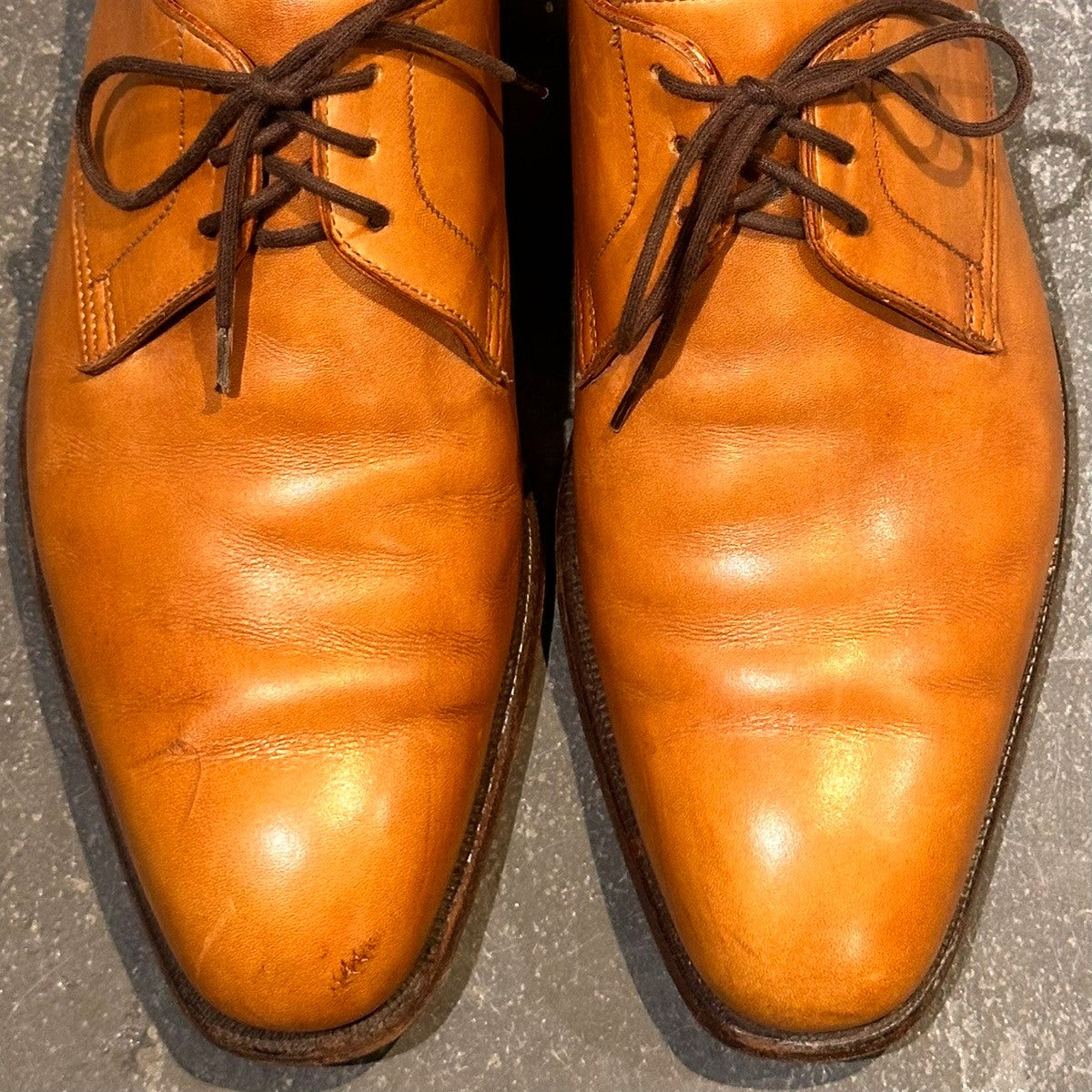 【CROCKETT&JONES】クロケット＆ジョーンズ エイントリー プレーントゥ カーフ ライトブラウン サイズUK6.5E