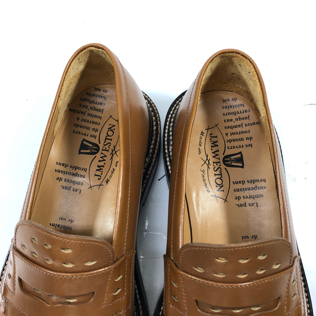 【J.M.WESTON】ジェイエムウエストン レザーシューズ ローファー 388 トゥモローランド 40周年記念 トリプルソール仕様 メンズ サイズ5D J.M.WESTON