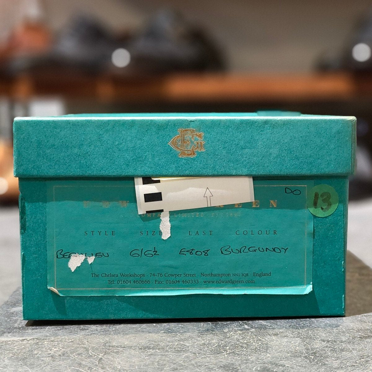 希少 美品【EDWARD GREEN】エドワードグリーン オーダー品 ビューリュー ウイングチップ カーフ バーガンディ サイズUK6E 808ラスト