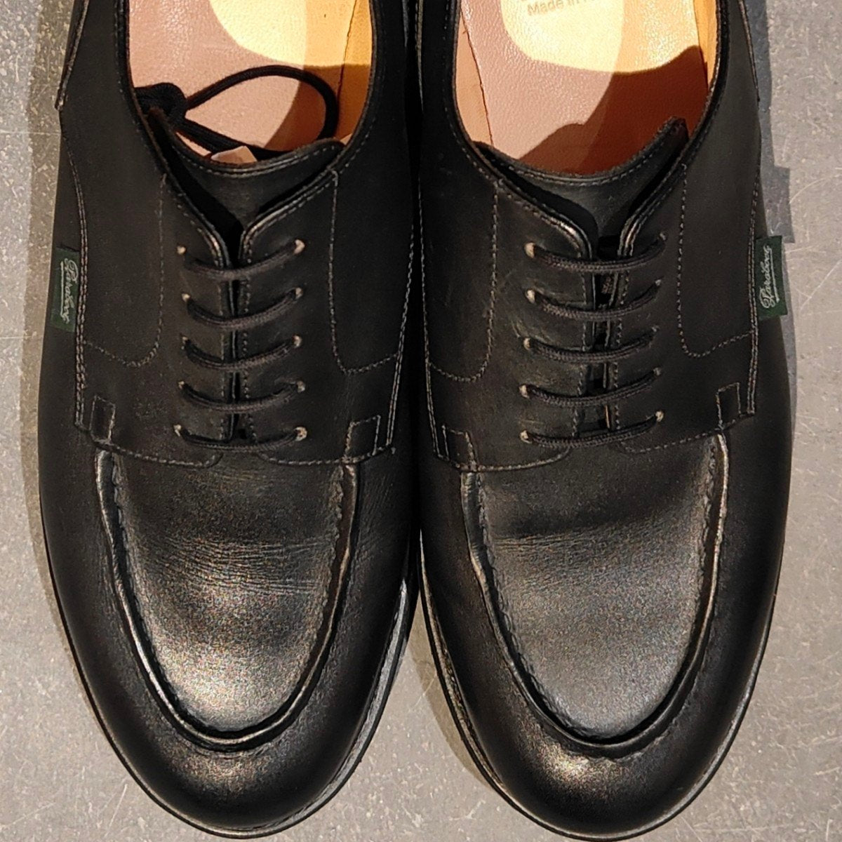 試着程度【Paraboot】パラブーツ シャンボード Uチップ リスレザー ブラック サイズ UK8.5 参考定価￥96,800-
