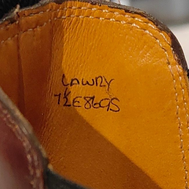 使用数回【JOHN LOBB】ジョンロブ ローリー サイドゴアブーツ ミュージアムカーフ ブラウン サイズUK7.5E 8695ラスト 参考定価￥399,300-