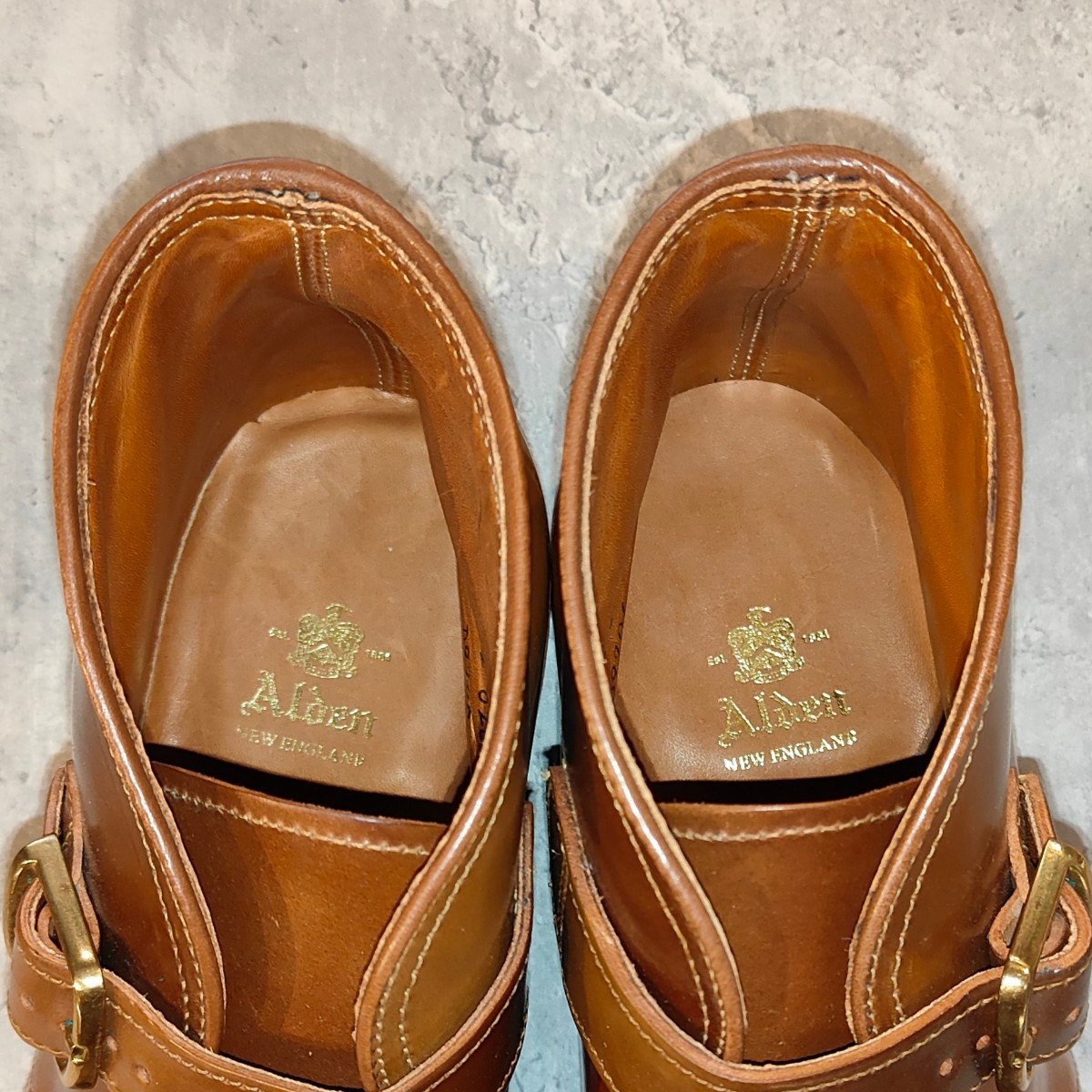 希少 未使用【ALDEN】オールデン D9706 ジョージブーツ シングルモンク チャッカ プレーントゥ コードバン ウイスキー サイズUS11E プラザラスト