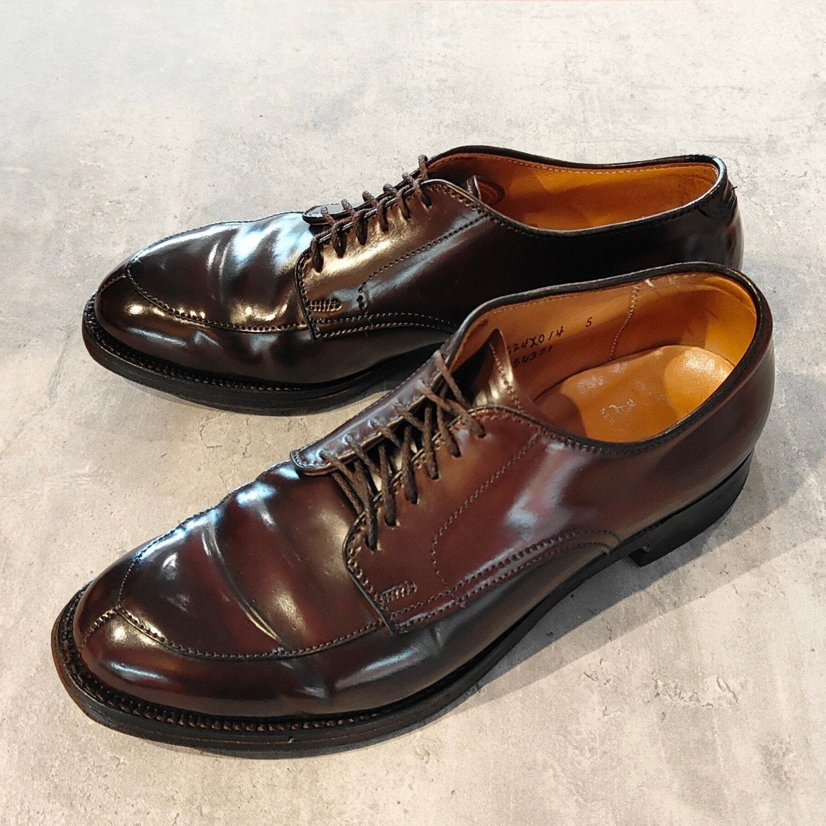 【ALDEN】オールデン 54321 Vチップ コードバン ダークバーガンディ US6.5D モディファイドラスト 参考定価￥234,300-