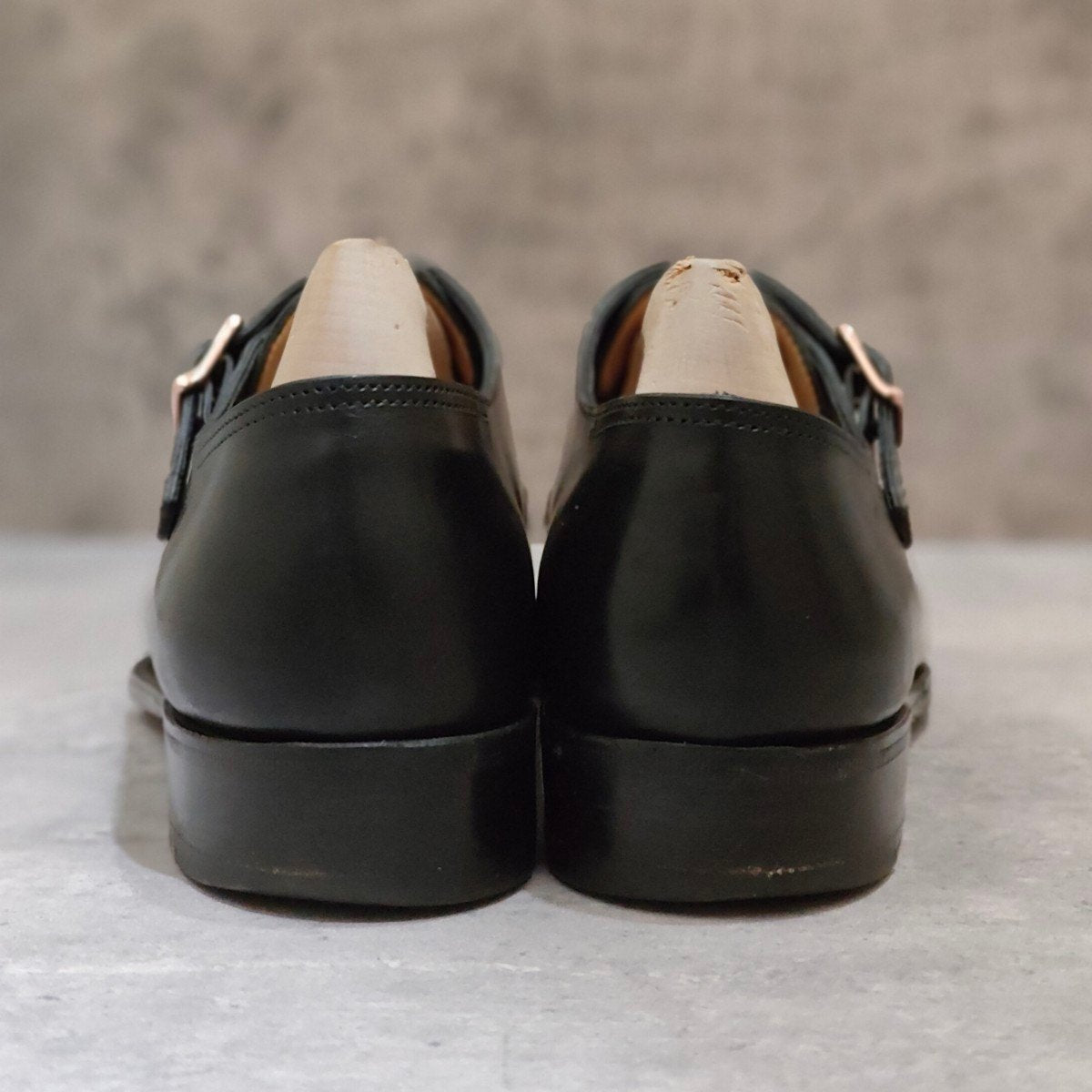 極美品【JOHN LOBB】ジョンロブ フィリップ2 ダブルバックル カーフ ブラック サイズUK6.5E 7000ラスト参考定価¥349,800-