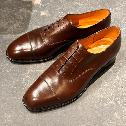 美品【J.M.WESTON】ジェイエムウエストン 300 ストレートチップ カーフ ブラウン サイズUK9E 11ラスト