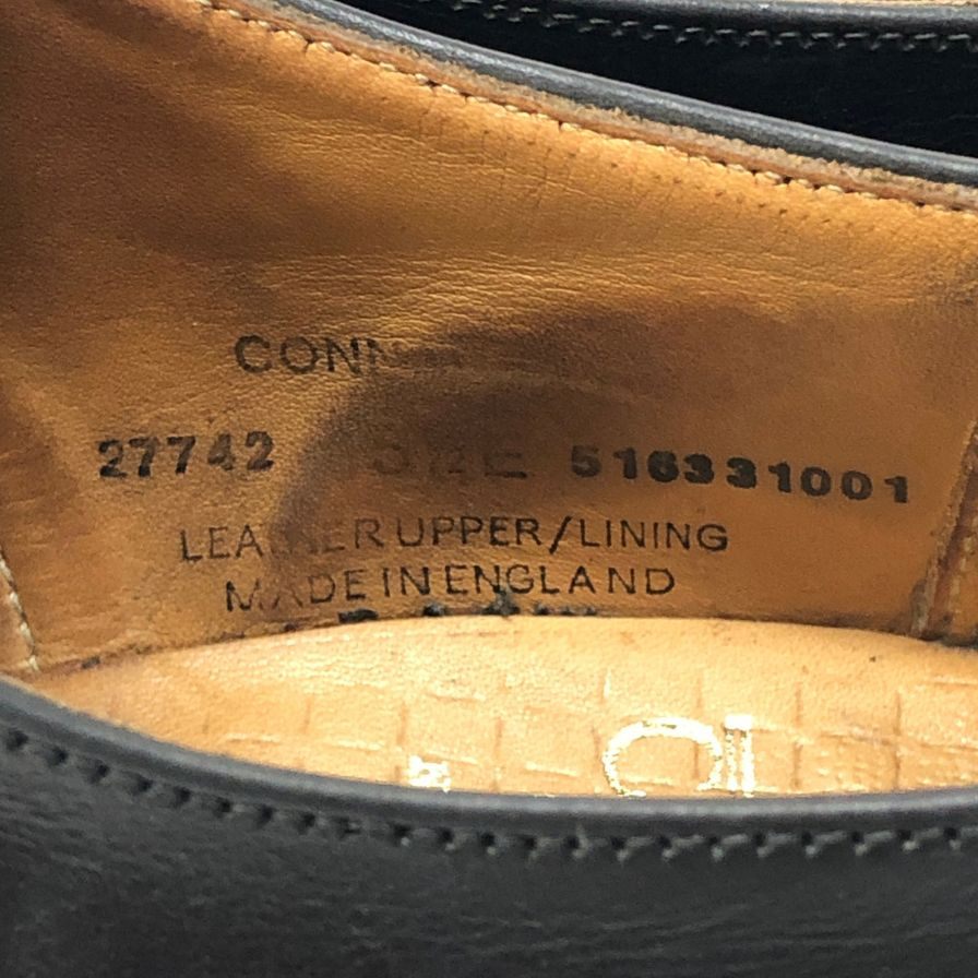 【CROCKETT&JONES】クロケット&ジョーンズ 27742A コノート ストレートチップ カーフ ブラック UK5.5 236ラスト CONNAUGHT