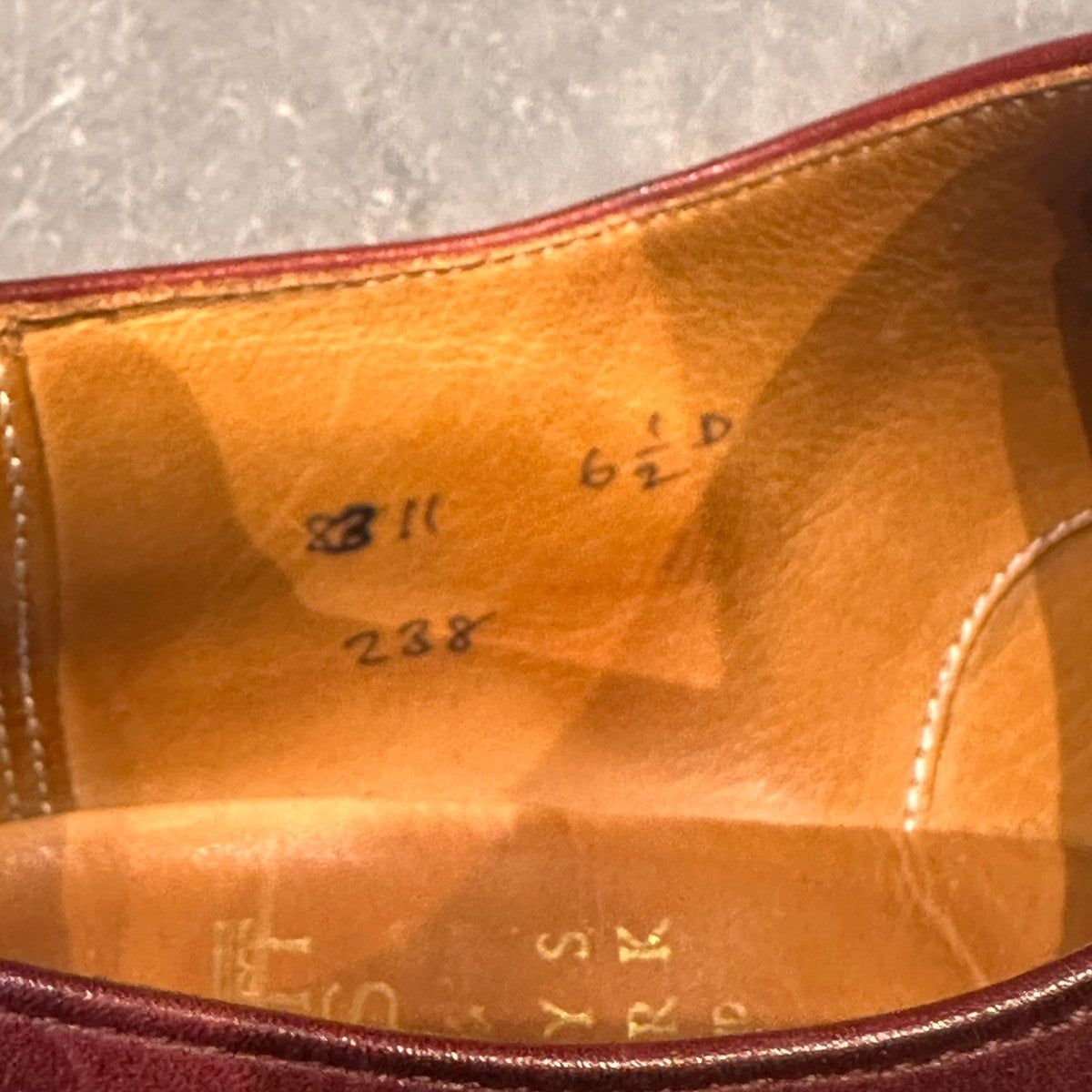 【CROCKETT&JONES】クロケット＆ジョーンズ 8311 Uチップ バーニーズ別注 バーニッシュカーフ バーガンディ サイズUK6.5D
