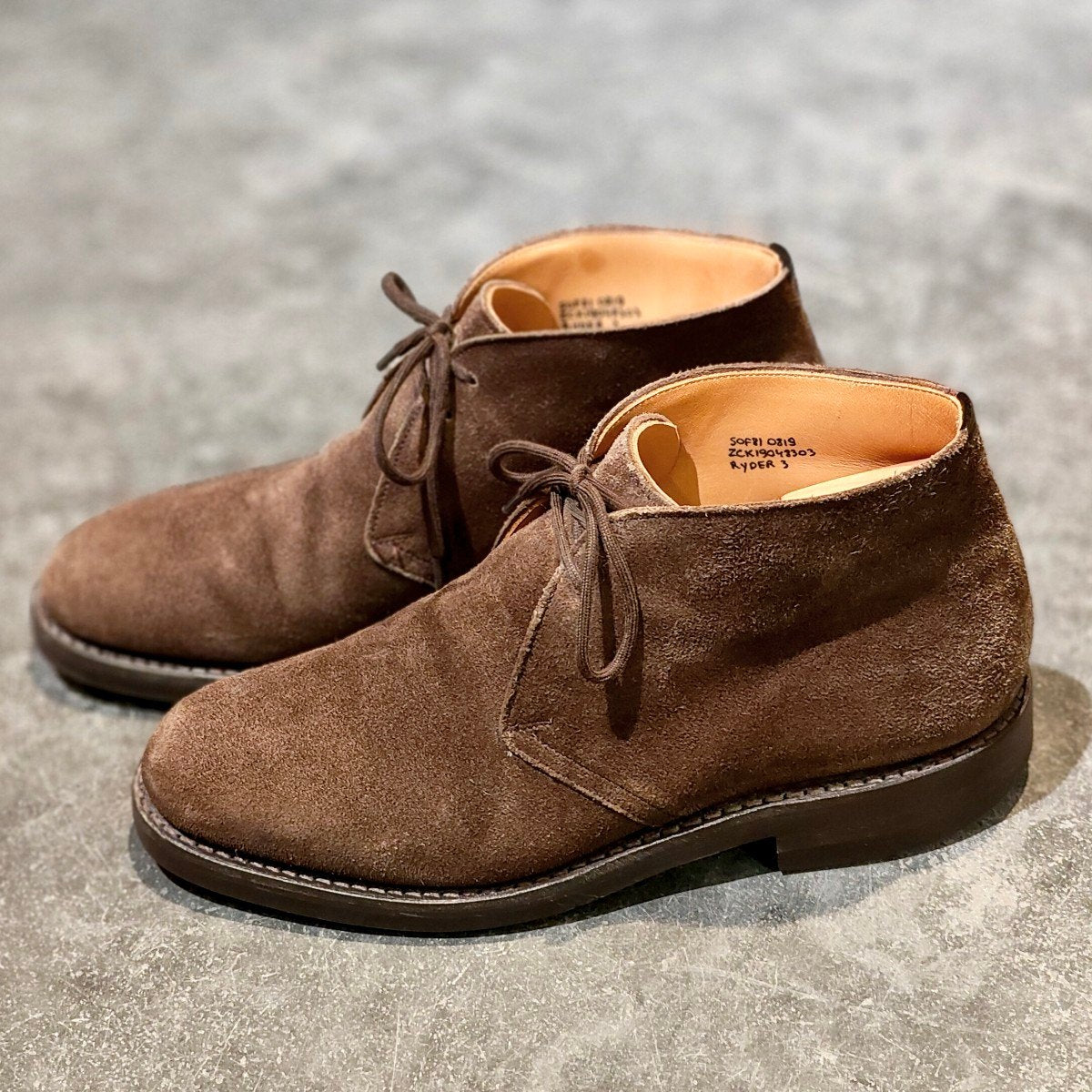 美品【Church's】チャーチ ライダー3 チャッカブーツ スエード 4都市 ブラウン サイズUK5F 81ラスト参考定価￥165,000-