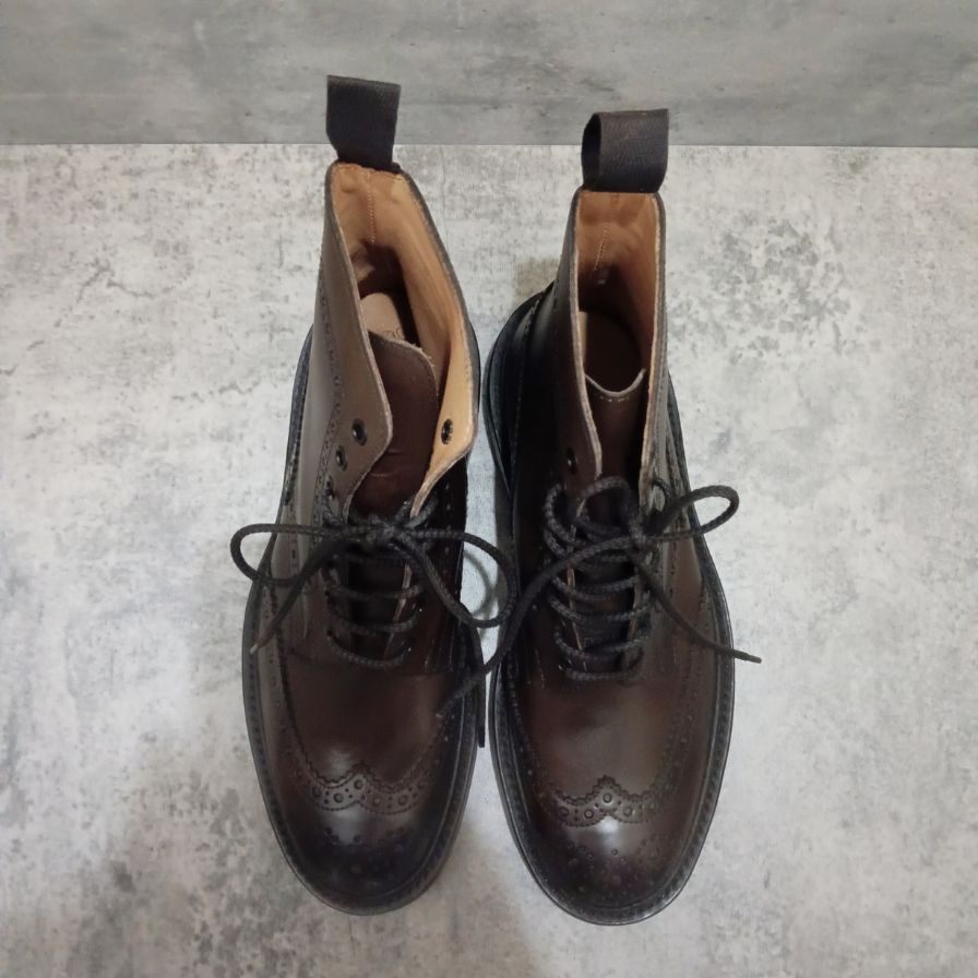 【Tricker's】トリッカーズ カントリーブーツ ストウ カーフ エスプレッソ メンズ サイズUK7